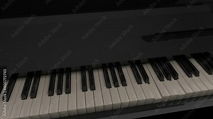 Piano Cover Opens And Keys Play