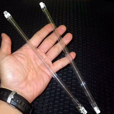 1500W Halogen J Type 220-240V 1500W 254mm Warm White 2800K Straight T3 R7S Quartz Bulb 2PCS