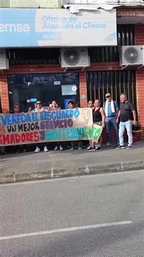 Manifestación en Acacías contra fallas de energía de EMSA