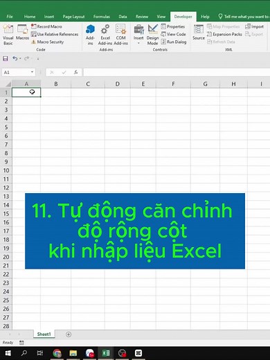 Cách tự động căn chỉnh độ rộng cột trong Excel