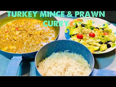 How to cook Turkey Mince And Prawn Curry Recipe! Husband Cooks Dinner, Easy Quick Family Meal