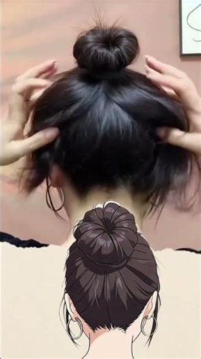 Messy bun hairstyle #rednote #shortsfeed #shorts #hairstyle
