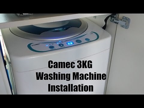 Toyota Coaster Bus Conversion - Camec 3KG Washing Machine Installation