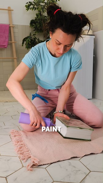 Bathroom wall renovation! Creative space transformation!