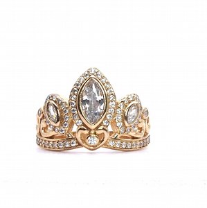 Rapunzel Crown Tangled Promise Ring - Rose Gold Sterling Silver Princess Ring - Etsy