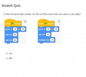 Scratch QuizQuestion 2: When the green flag is clicked, do Pi... | Filo