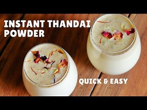 Thandai Powder Recipe - Quick & Easy | How to Make Thandai at Home (Holi Special)