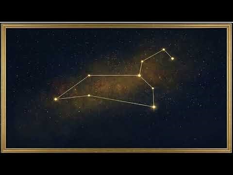Lion Constellation in Deep Space | Relaxing 4K Wall Art Ambience