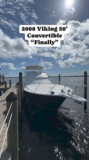 2000 Viking 50’ Convertible “Finally” has been meticulously maintained and upgraded throughout the years.✅New Salon Blinds ✅ All New Dometic Air Conditioning, Chillers Handlers Ducting ✅ Garmin 74SV Added ✅ Starlink Added! ✅ Entire Interior Teak and Holly Sole Replaced.And more! | United Yacht Sales