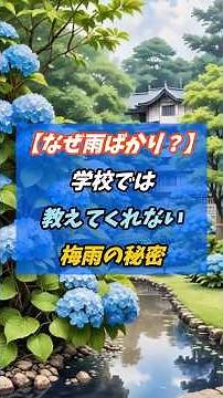 【なぜ雨ばかり？】学校では教えてくれない梅雨の秘密 #梅雨 #雑学 #豆知識 #大人の学び #梅雨の仕組み #天気 #気象 #梅雨明け