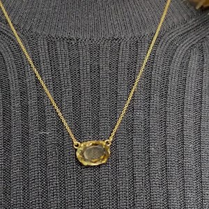 Collier solitaire en quartz 9 carats 12666-6295 - Etsy France