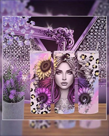 Stay Wild with This Edgy Floral Tattoo Tumbler Gift 🌺 Perfect for Free Spirits #Handmade #UniqueGift