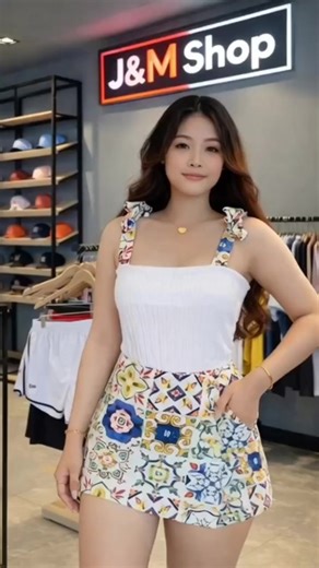 Sharina Self-tie/spag Strap Tops and Vcay skort #topsandskirt #womenswear #terno #outfitideas #jm_shop11