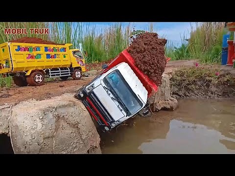 MOBIL TRUK TRONTON TERGULING, MINIATUR MOBIL MOBILAN TRUCK RC REMOT CONTROL CANTER FUSO, ISUZU NMR