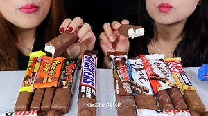 293K views · 7.6K reactions | CHOCOLATE CANDY BARS (M&M's, KINDER, TWIX, SNICKERS, KITKAT, REESE'S, MARS) #mukbang #asmr #eating #food | Kim&Liz ASMR | Facebook