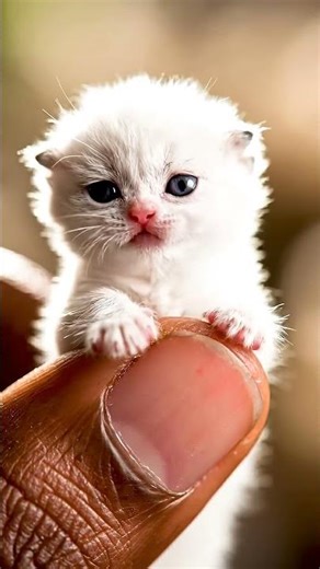 Is this the world’s smallest kitten? #kitten , #tinycat #babyanimals #small #kittenlove #pocketpet