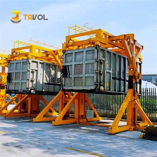 Container Loading System High Efficiency 20GP Container Loading and Unloading 90 Degree Hydraulic Container Tilter Machine