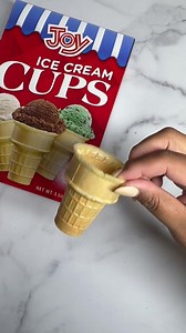 Indulge in the marriage of textures that will captivate your senses with every bite. 😍 Satisfy your sweetest cravings with our decadent recipes and savor the JOY. 🍰🍦 #BringJoyHome | Joy Cone Co. Ice Cream Cones