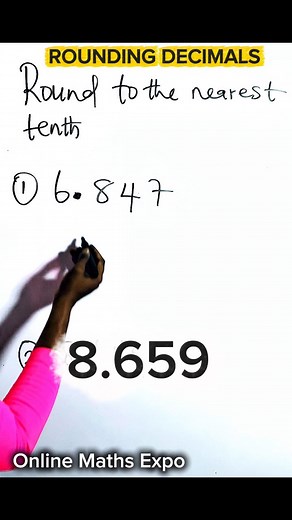 How to Round Decimals #maths #mathreels #viralmaths #onlinemaths #viralfypreels #viralfypreels #mathviral | Online Maths Expo