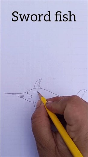 How to Draw Anatomy of Swordfish | Easy Labeled Diagram Tutorial#swordfish #viral