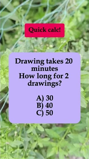 ✏️ 20 min per Drawing – Time for 2 Drawings? #shorts #math #iqvistax #brainteaser #riddle