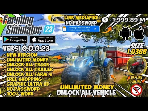 Farming Simulator 23 Mod Apk V0.0.0.23 || Terbaru 2026 - Unlimited Money & Unlock All Vehicle