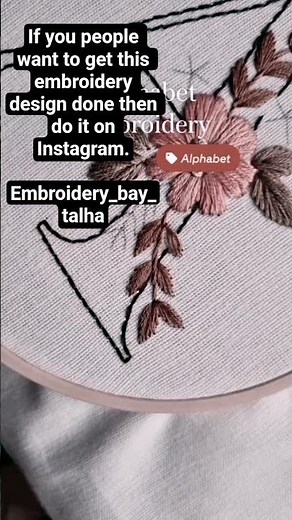 hand embroidery alphabet design.