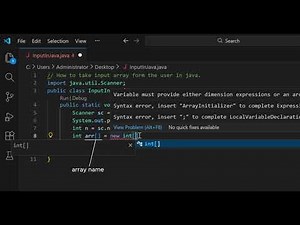 How to Take Array Input from User in Java | Java Arrays for Beginners