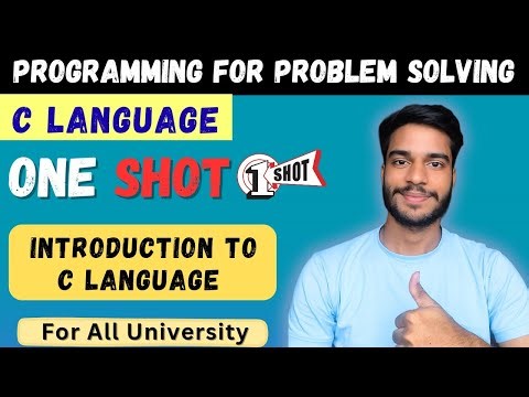 Introduction to C Programming | C Language | PPS One Shot | All Universities | B.Tech/BCA/Diploma CS