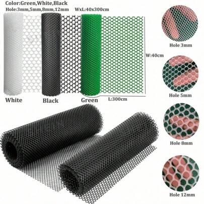 40cm X 300cm Plastic Metal Wire Mesh Fence - Plastic Net, Suitable For Dogs, Rabbits And Poultry - Balcony Pet Protective Net (Mesh Size 3mm-12mm) | SHEIN