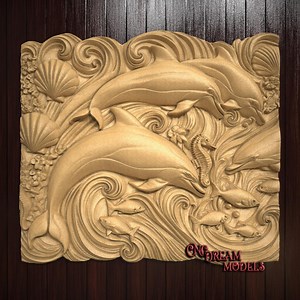 Dolphin Wall Art, 3D Relief CNC Router Carving File | STL Relief File for Cnc | Vcarve | Aspire | Easel Pro | Carbide Create Pro - Etsy Canada