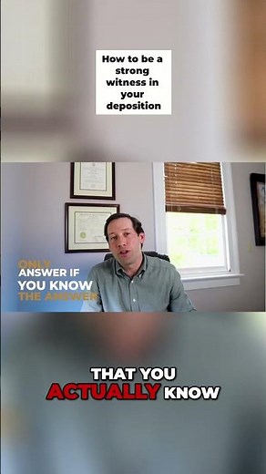 Mastering Depositions: Essential Witness Tips & Tricks #shorts