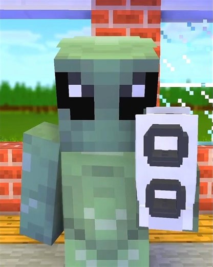 Aliens have attacked Monster School in Minecraft 😱 #minecraft #animation #shorts #alien