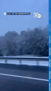 NewsChannel 8's Jaiya Brown is headed north on Highway 75 to Henryetta. Some roads are getting slick, so be careful as you head out the door, and allow extra time to travel. #okwx #snow #winterweather #oklahoma | NewsChannel 8 - Tulsa