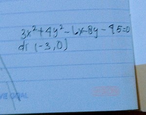 3x2 4y2−6x−8y−45=0 di (−3,0)​... | Filo