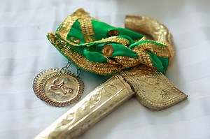 Badik Bugis, a traditional weapon of the Bugis Makassar tribe in a...