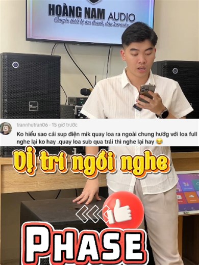 @trannhutran06 Tiêu đề: Quay sub cùng hướng mà lại dở hơn? Lý do ít ai biết! 📌 Nội dung: Có bác hỏi: 👉 Sao sub quay cùng hướng với loa full lại nghe không hay? 👉 Quay lệch sang bên lại hay hơn? 😱 💥 Câu trả lời: 👉 Do PHASE (pha) 💥 Khi bị lệch pha: ❌ Bass bị triệt tiêu ❌ Nghe yếu, thiếu lực 💥 Khi chỉnh đúng: ✔ Bass dày hơn ✔ Nghe chắc hơn ✔ Âm thanh “dính” hơn 💥 Cách xử lý: 👉 Thử đảo phase trên sub (0° / 180°) 👉 Hoặc xoay hướng sub 💥 Kết luận: 👉 Không phải quay thẳng là hay 👉 Quan tr