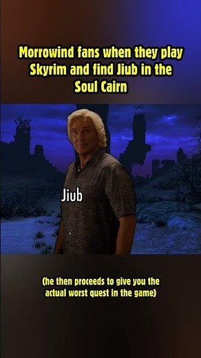 Morrowind fans when they play Skyrim and find Jiub in the Soul Cairn! #skyrim