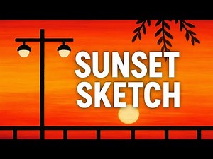 🎨 Sunset Drawing Tutorial | Easy Sunset Painting for Beginners easy step by step