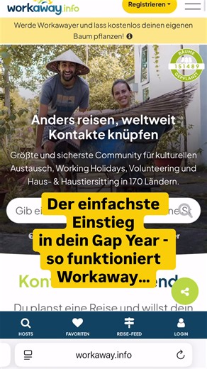 Nach dem Abi einfach losreisen — Unterkunft und Essen gratis, dafür ein paar Stunden mithelfen. Das ist Workaway 👀 59 €/Jahr. 50.000 Hosts. 170 Länder. 25h/Woche helfen, Rest gehört dir. Innerhalb der EU kein Visum nötig. Ich bin Dr. Manja Olschowski — ehemalige Lehrerin, jetzt Gap Year Beraterin. Tag 8 meiner 30-Tage-Serie. 👉 Kostenloses Webinar am 24.06. oder 25.06. → schreib mir GAP YEAR in die DM #gapyear #workaway #abi2026 @workaway #auslandsjahr