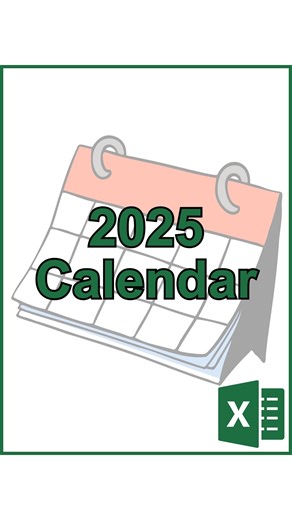CheatSheets on Instagram: "How to make a 2025 Calendar From Scratch 🗂️ Don’t forget to save this post for future reference! 🤫 We’re giving away all of our Excel secrets — Link in Bio! 🎁 Get our FREE Excel Shortcuts CheatSheet PDF at our Link in Bio! 🎯 Follow Us on Instagram, YouTube, TikTok, and more at our Link in Bio! #cheatsheets #excel #exceltips #googlesheets #spreadsheets #tutorial"