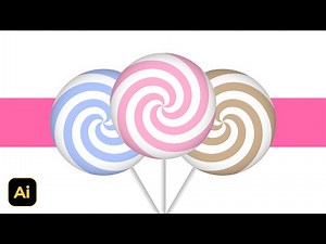 Easy How to Make a Lollipop Illustration | Adobe Illustrator Tutorials