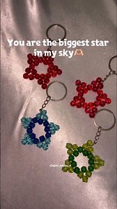 DIY Beaded Star Keychain Tutorial ✨ Easy Craft Ideas #shorts #diykeychain #giftideas