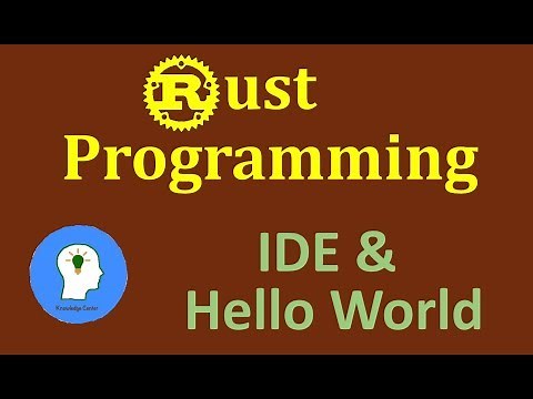 Rust Programming - Installing IntelliJ IDE and Hello World program
