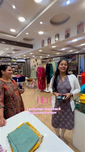 HER ( HOUSE OF ETHNIC BY RAJINI ) on Instagram: "CUSTOMER FEEDBACK🤍✨ One step destination for all the favourite outfits Welcome to HER || Are worried what to wear on your special occasion just visit us to explore variety of Trendy Designs You can order online 8884470962☎️ Enquiries 080-29914470 Location BASAVESHWARANAGAR- ( Google maiara_couture to get exact location"