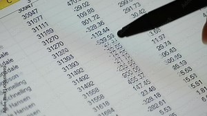 touch screen pen moving excel sheet of numbers