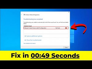"Ethernet doesn’t have a valid IP configuration" in Windows 10/11