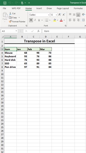 This Shortcut Transposes Data in Excel Instantly! 💯 #excel #shortcut | Time to Office