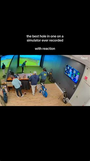 the best hole in one on a simulator ever recorded #golf #golfing #golfer #holeinone