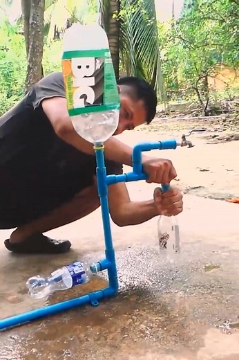 595K views · 2K reactions | Trick pcv pipe I turn PVC pipe with plastic bottle at home no need electricity power #reels | Creative Pump | Facebook
